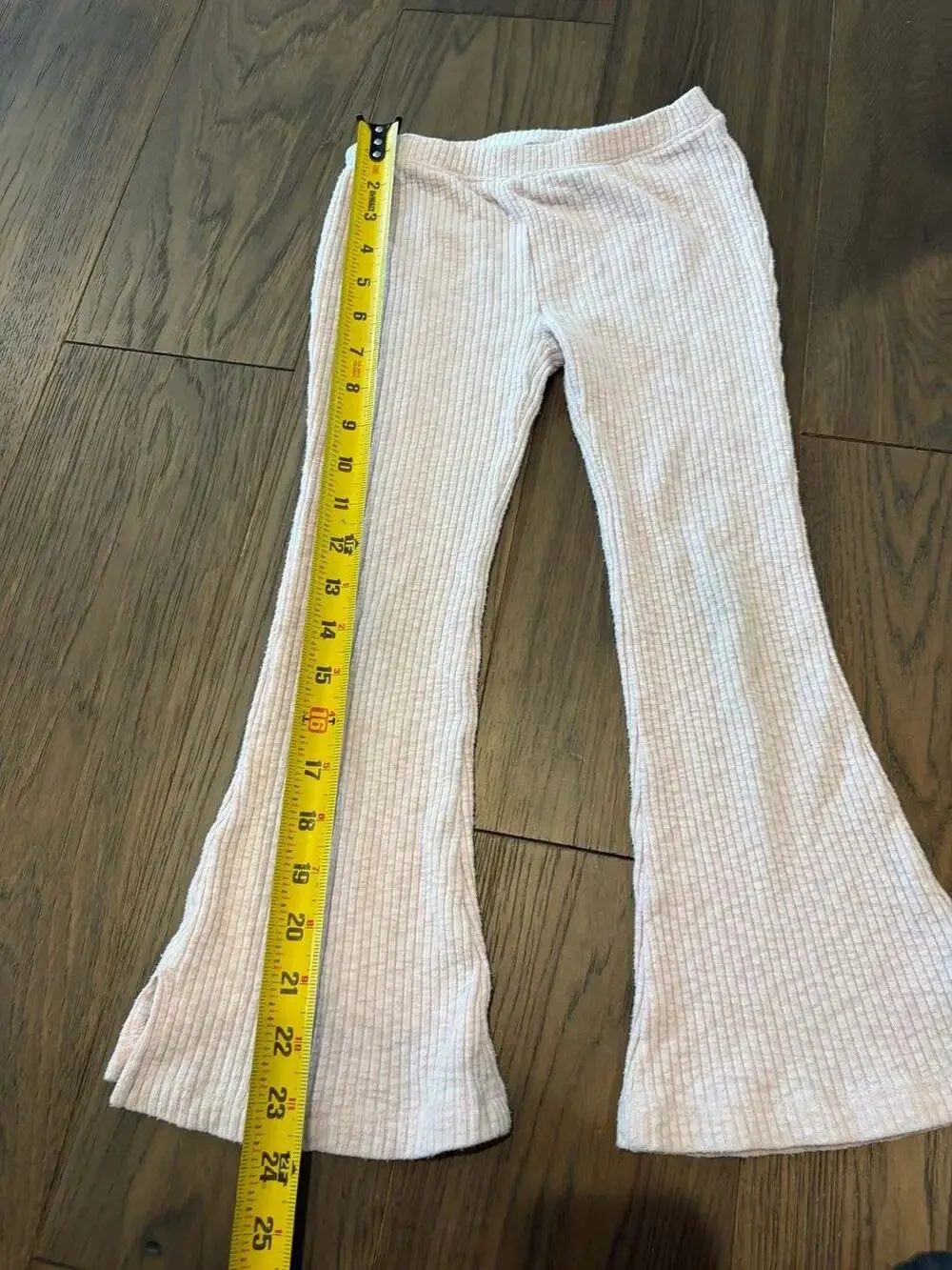 Old Navy Girls Light Pink Ribbed Flared Leggings Size 5T